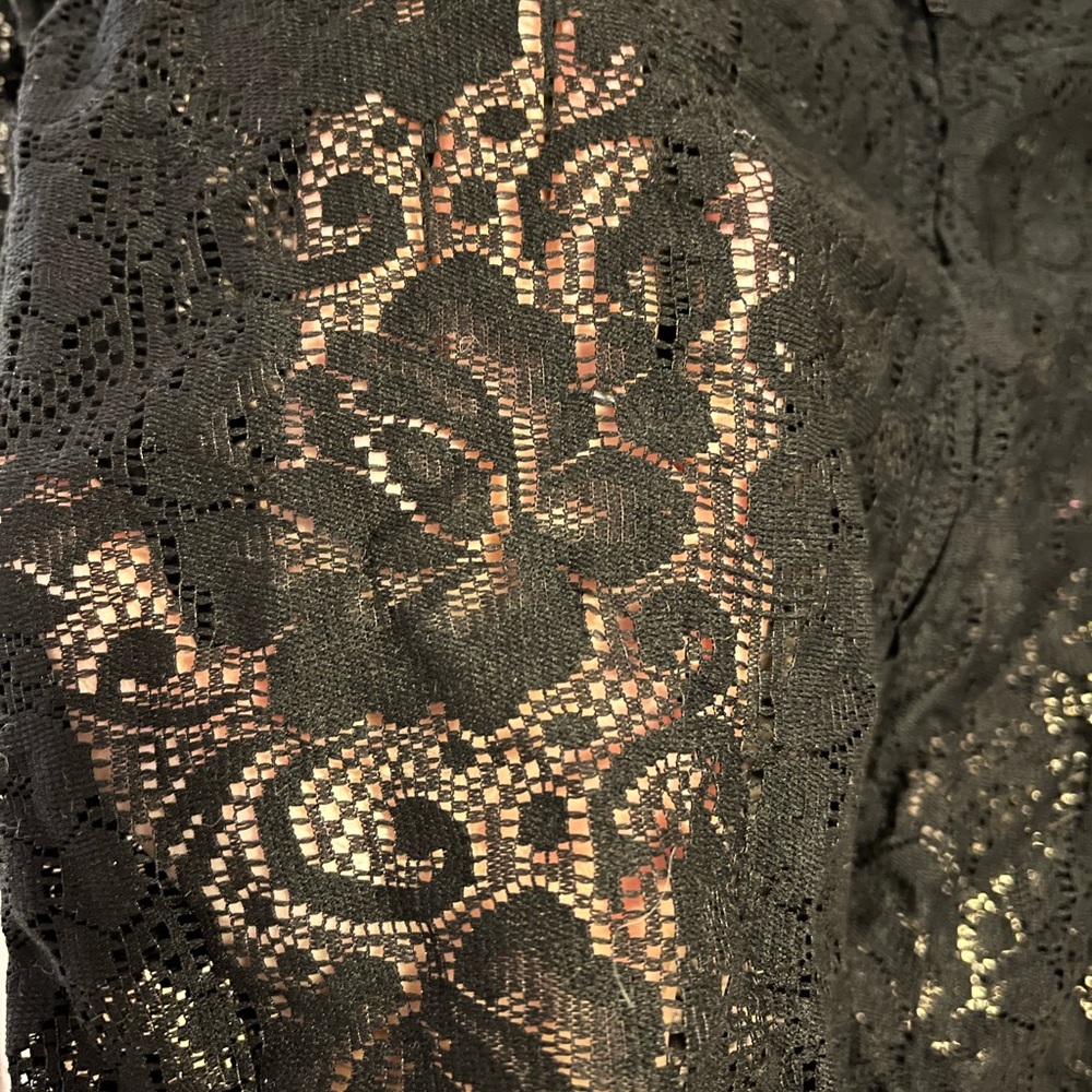 Black lace sheer jacket just in time for the holidays!